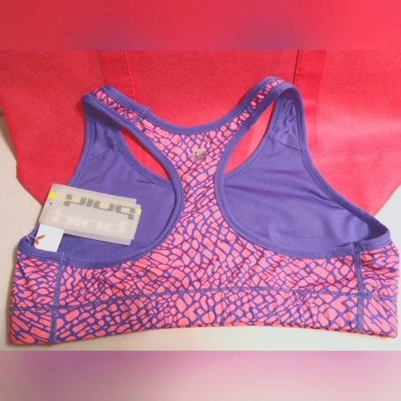 HIND SPORTS BRA/SHORTS/TANK TOP PURPLE & PINK ACTIVEWEAR SET L USA NWT & NWOT